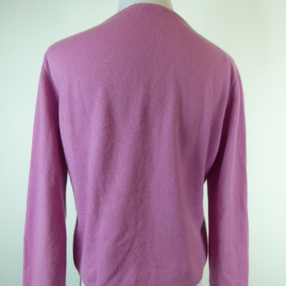 PRADA ITALY PINK CASHMERE SWEATER TOP I40 M - Picture 3 of 4